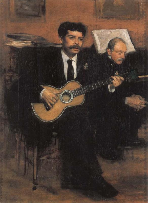 Edgar Degas Lorenzo Pagans Spanish Tenor,and Auguste ge gas,Father of the artist Germany oil painting art